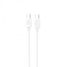 Cablu pentru incarcare si transfer de date Dudao L4C, 2x USB-C, 30W, 2m, Alb