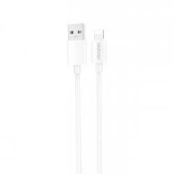 Cablu pentru incarcare si transfer de date Dudao L4SL, USB/Lightning, 2A, 1m, Alb