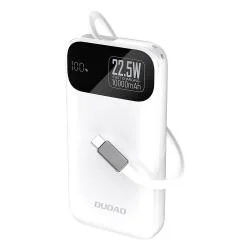 Baterie externa 10000 mAh Dudao K31, 22.5W, USB-C, Display LED, Alb