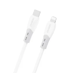 Cablu pentru incarcare si transfer de date Dudao L25SX, USB-C/Lightning, 30W, 2m, Alb
