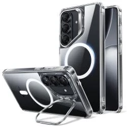 Carcasa ESR Classic Hybrid cu MagSafe si Kickstand compatibila cu Samsung Galaxy S26, Transparent