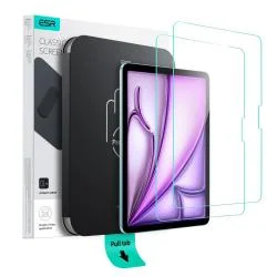 Set 2 folii protectie ESR UltraFit Tempered Glass compatibil cu iPad Air 6 11 inch 2024/2025 Clear