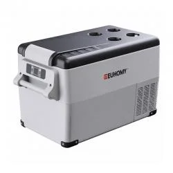 Frigider auto portabil Euhomy CF001-35GR, 30l , 12V/24V sau 110V/240V, Negru/Gri