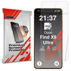 Folie sticla hibrid GrizzGlass HybridGlass compatibila cu Oppo Find X9 Ultra, Transparent