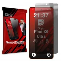 Folie sticla hibrid GrizzGlass SecretGlass Privacy compatibila cu Oppo Find X9 Ultra, Negru