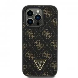 Husa Guess compatibila cu iPhone 16 Plus, New 4G Triangle, Negru