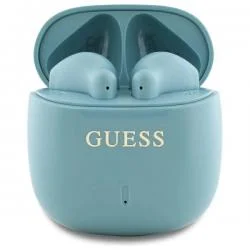 Casti wireless Guess GUTWSJ14ESGQ TWS, Printed Classic Logo, Bluetooth 5.3, 300 mAh, USB-C, IPX5, Turcoaz
