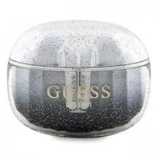 Casti wireless Guess Glitter Gradient TWS, Bluetooth 5.3, 250 mAh, USB-C, IPX4, Negru