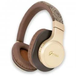 Casti audio bluetooth Guess GUBH604GEMW, 4G Script, Bluetooth 5.3, 300 mAh, Driver 40mm, IPX4, Maro