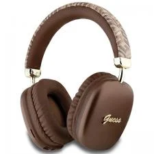 Casti audio bluetooth Guess GCube Metallic Script Logo, Bluetooth 5.3, 400 mAh, Driver 40mm, IPX4, Maro