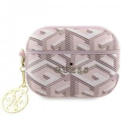 Carcasa Guess GUAP2PGCE4CP G Cube Charm compatibila cu Apple AirPods Pro 2 Roz