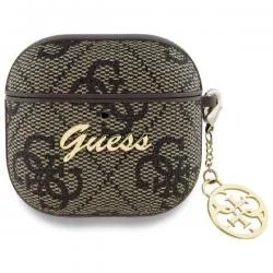 Carcasa Guess GUA4G4GSMW 4G Charm Collection compatibila cu Apple AirPods 4 Maro