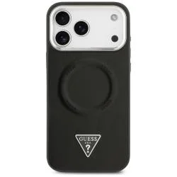 Carcasa Guess Triangle Logo cu MagSafe compatibila cu iPhone 17 Pro Max, Negru