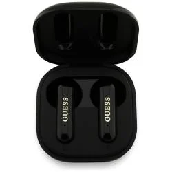 Casti wireless TWS Guess 4G Metal Logo, Bluetooth 5.4, Autonomie 16h, 200mAh, Negru