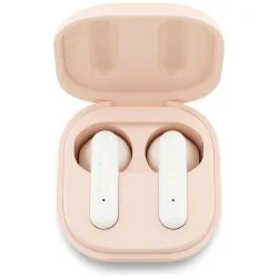 Casti wireless TWS Guess 4G Metal Logo, Bluetooth 5.4, Autonomie 16h, 200mAh, Roz