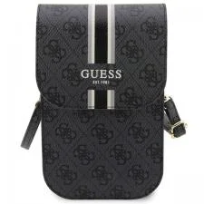 Geanta universala Guess 4G Stripe, 19 x 11.5 x 2 cm, 5 compartimente, Negru