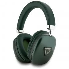 Casti wireless Guess 4G Triangle Logo, over the ear, Bluetooth 5.3, timp incarcare 2h, autonomie totala 32h, 400mAh, IPX4, USB-C, Khaki