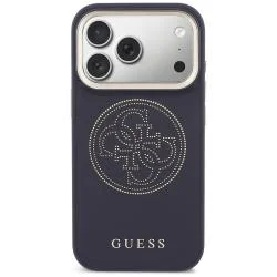 Husa Guess Perforated 4G cu MagSafe compatibila cu iPhone 17 Pro Max, Albastru