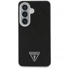Husa Guess Fixed Glitter Triangle cu MagSafe compatibila cu Samsung Galaxy S26, Negru