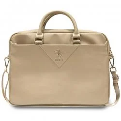 Geanta Guess Triangle 4G compatibila cu laptop 16 inch Gold