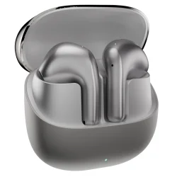 Casti bluetooth wireless TWS HiFuture Chromebuds, Bluetooth 5.4, Pana la 6 ore autonomie casti, 30 de ore autonomie combinat, IPX 5, Ultra Bass, ENC, Silver