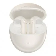 Casti wireless HiFuture ColorBuds 3, TWS, ANC, Anulare activa a zgomotului, Apeluri clare cu 4 Microfoane, Bluetooth 5.4, Baterie 25h, USB-C, Pearl White