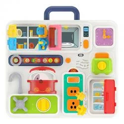 Tablita interactiva pentru bebelusi Huanger HE0510, Model Bucatarie, Plastic, Multicolor