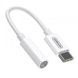 Adaptor audio Joyroom SH-C1, USB-C tata la jack 3.5 mm mama, 12cm, Alb