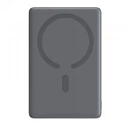 Baterie externa cu inductie Joyroom JR-PBM08 20W Ultra-thin Metal Magnetic, 5000mAh, Wireless, USB-C, Gri