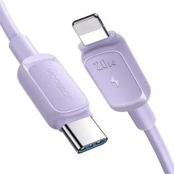 Cablu pentru incarcare si transfer de date Joyroom A14, USB-C/Lightning, 20W, 1.2m, Mov