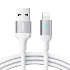 Cablu pentru incarcare si transfer de date Joyroom A10, USB/Lightning, 2.4A, 1.2m, Alb