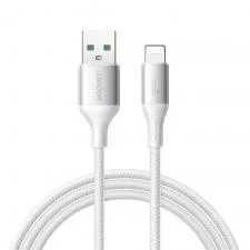 Cablu pentru incarcare si transfer de date Joyroom S-A28 Flash Series, USB-A/Lightning, 3A, 480 Mb/s, 2m, Alb