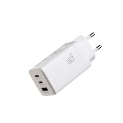 Incarcator retea Joyroom JR-TG10, 65W, 3A, 2xUSB-C, 1xUSB-A, Cablu UBS-C la USB-C 100W 1.2m inclus, Alb