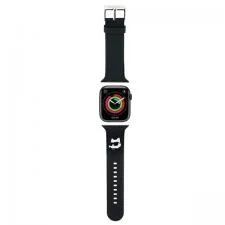 Curea Karl Lagerfeld Rubber Choupette Head 3D, compatibila cu Apple Watch 38 /40 / 41mm, Negru