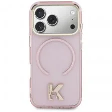 Husa Karl Lagerfeld IML K Head Logo cu MagSafe compatibila cu iPhone 17 Pro Max, Roz