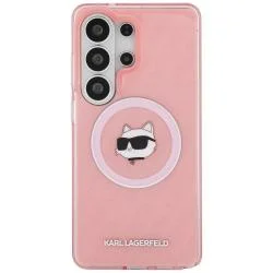 Husa Karl Lagerfeld IML Repeated Choupette cu MagSafe compatibila cu Samsung Galaxy S26 Ultra, Roz