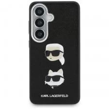 Carcasa Karl Lagerfeld Saffiano Double Heads Metal compatibila cu Samsung Galaxy S26 Plus, Negru