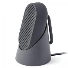 Boxa portabila wireless Lexon Mino T cu suport si carabina, 5W, Bluetooth 4.2, Autonomie 5h, 800mAh, USB-C, IPX4, Gri