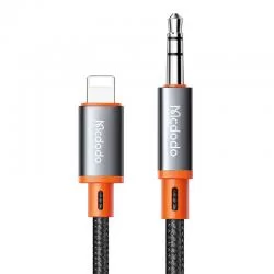 Adaptor audio Lightning la Jack 3.5mm Mcdodo CA-0890, Tip resort, lungime 1.8m, Negru
