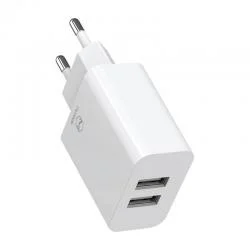 Incarcator retea Mcdodo CH-6721, 2x USB, 2.4A, Cablu USB-C 1m inclus, Alb