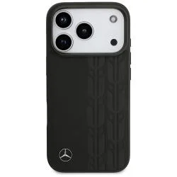 Husa din piele Mercedes Laurel Leaves cu MagSafe compatibila cu iPhone 17 Pro, Negru