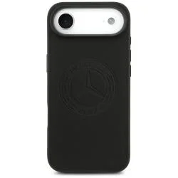 Carcasa din piele Mercedes Leather Vintage Logo cu MagSafe compatibila cu iPhone 17 Air, Negru