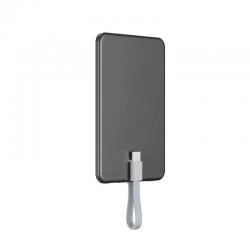 Baterie externa magnetica Mobile Origin Blade 3000 mAh, Compatibila MagSafe, LED, Cablu USB-C 40cm, Gri