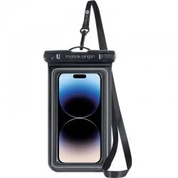 Husa waterproof universala Mobile Origin pentru dispozitive 6.5 inch, IPX8, Negru/Alb
