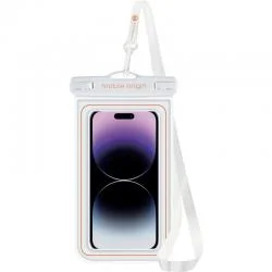 Husa waterproof universala Mobile Origin pentru dispozitive 6.8 inch, IPX8, Alb/Portocaliu