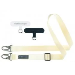 Snur pentru carcase Mobile Origin Lanyard Tape, 25 mm, Ajustabil 84-165cm, Alb