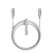 Cablu pentru incarcare si transfer de date Nomad Kevlar, USB-C la USB-C, 240W, 1.5m, Alb