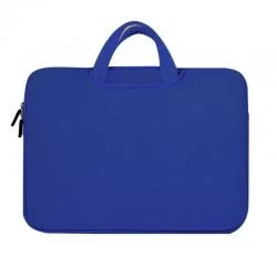 Geanta universala laptop 14 inch rezistenta la stropire din neopren, Navy Blue