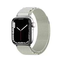 Curea textila Alpine Steel compatibila cu Apple Watch 4/5/6/7/8/SE 38/40/41mm Argintiu