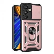 Carcasa Hybrid Armor CamShield compatibila cu Samsung Galaxy S25 Pink